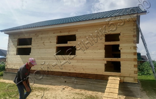 4 Брусовой дом  проект заказчика, 7х9м, 63М², Ленинградская область, Ломоносовский район, деревня Низино (5)